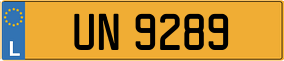 Trailer License Plate